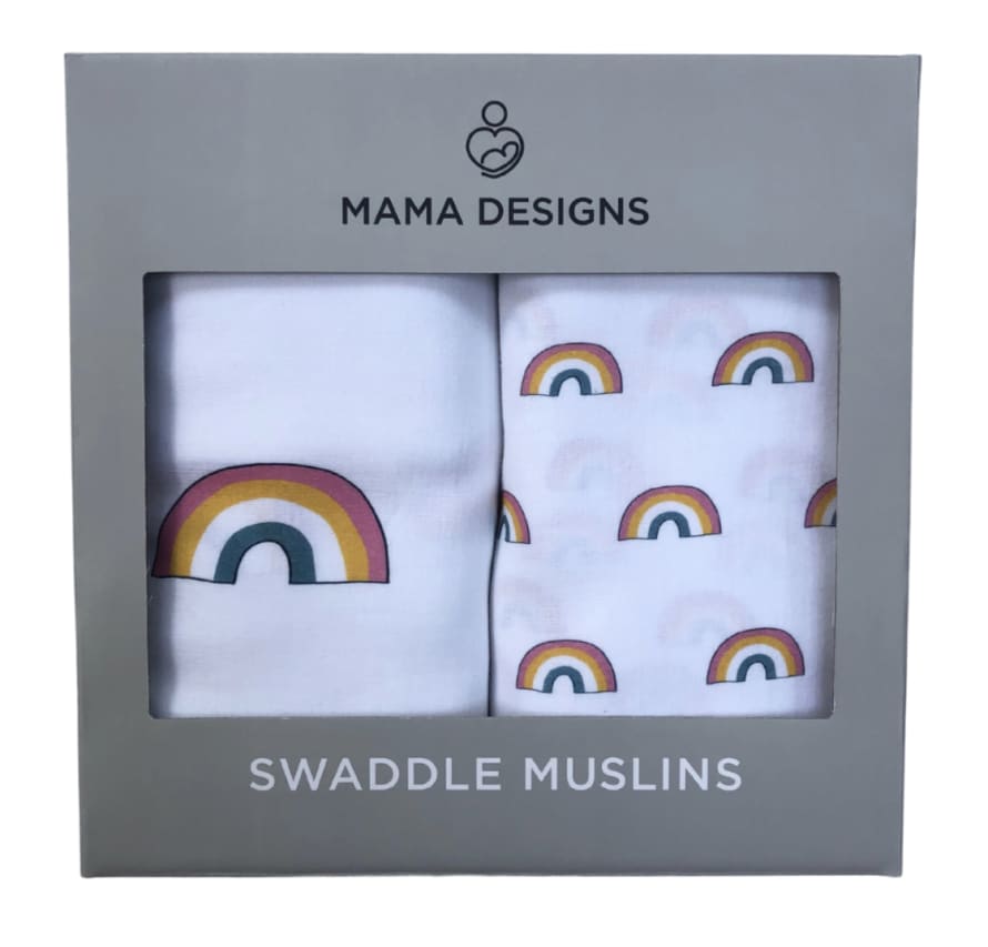 Mama Designs Large Rainbow Muslin Swaddles