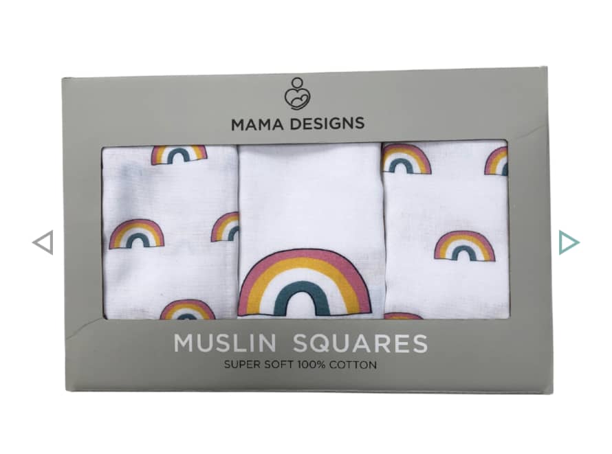 Mama Designs Rainbow Muslin Squares 