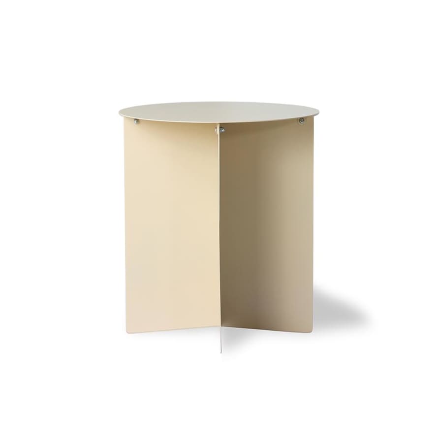 HKliving METAL SIDE TABLE ROUND CREAM