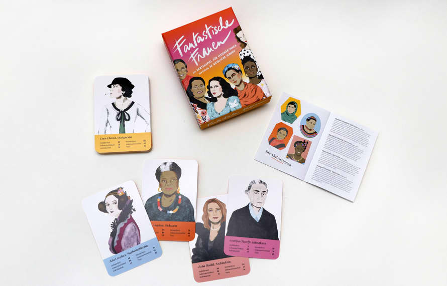 Laurence King Fantastic Women Card Game with Female Icons