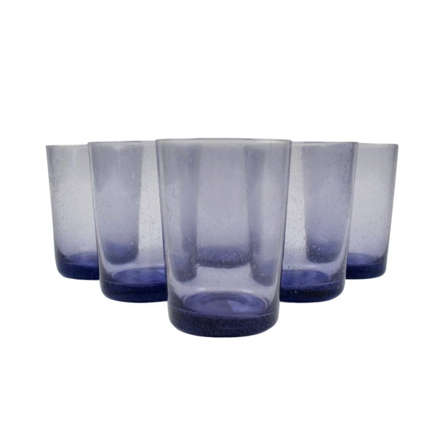 British Colour Standard Boxed Set of 6 Recycled Glass Tumblers - Violet