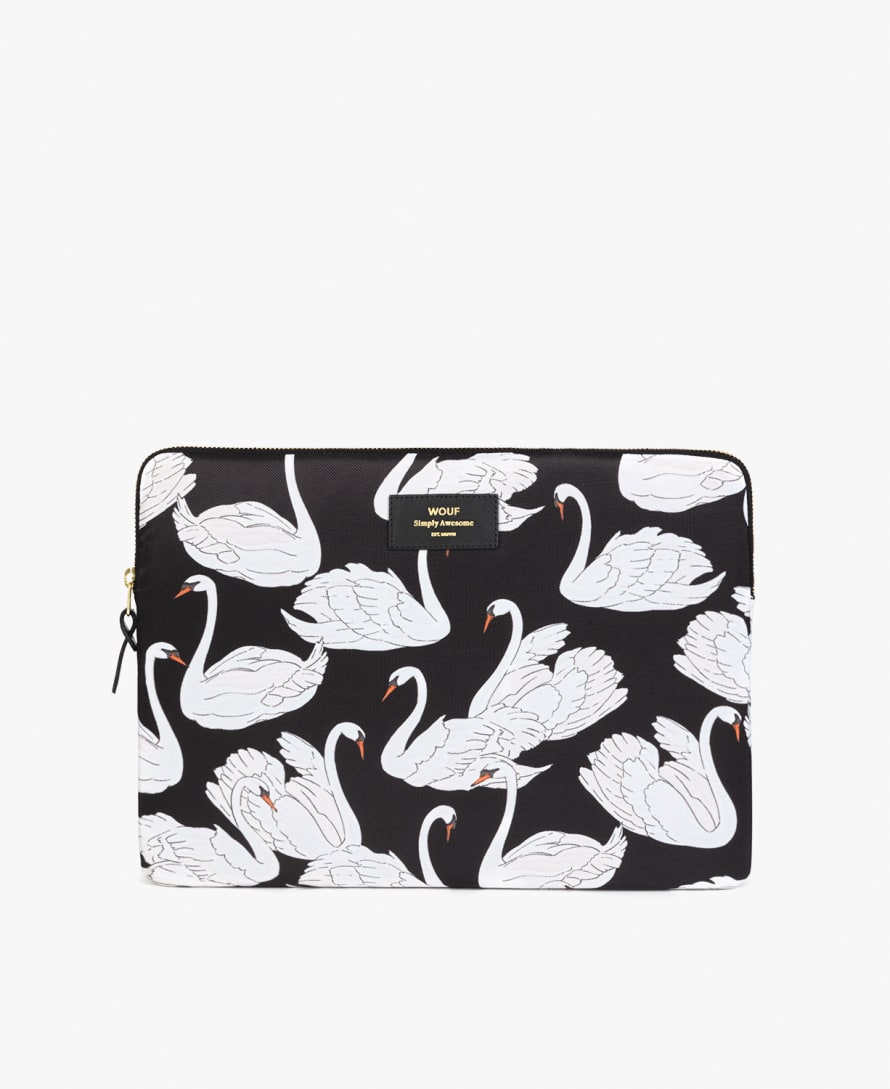 Wouf  13 inch White Swan  Laptop Sleeve