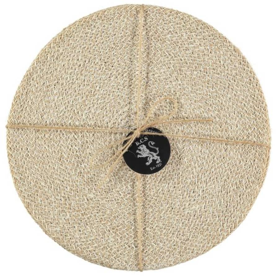 British Colour Standard Set of 4 Pearl White Jute Placemats 