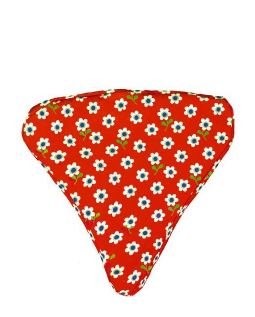 spiegelburg Red Cover with Flowers for Bicycle Saddle