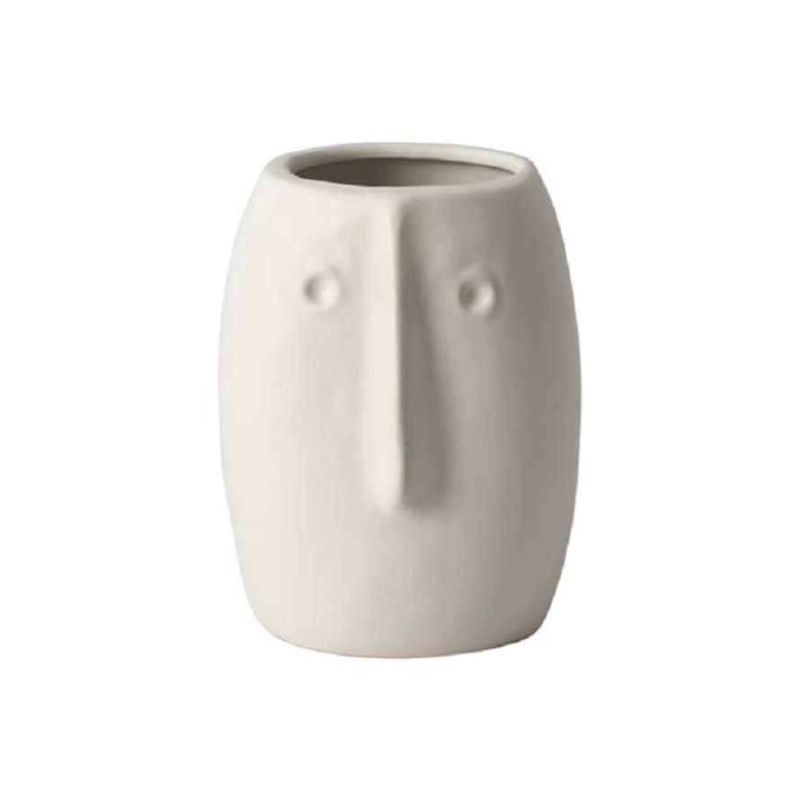 Simple White Face Vase