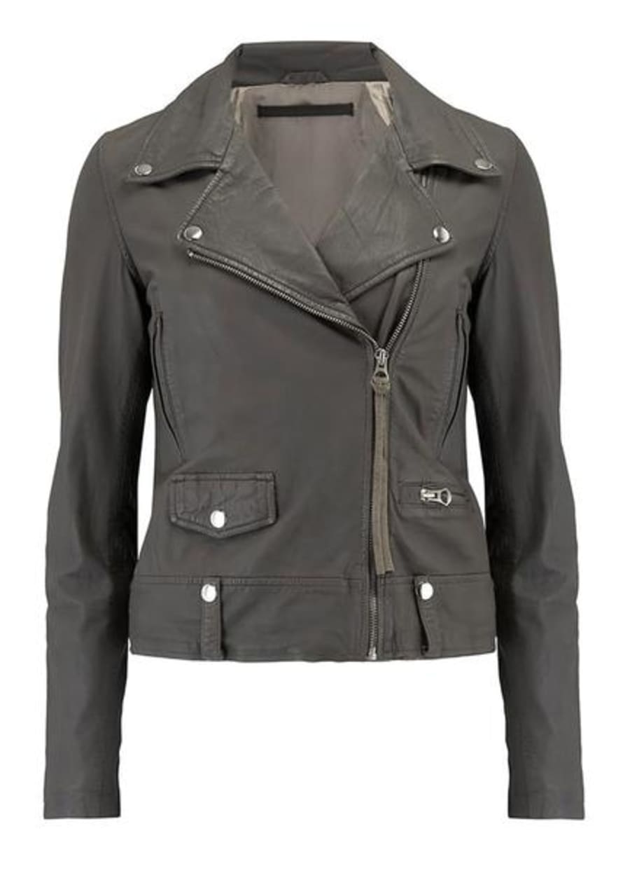 Trouva: Seattle New Thin Grey Leather Jacket