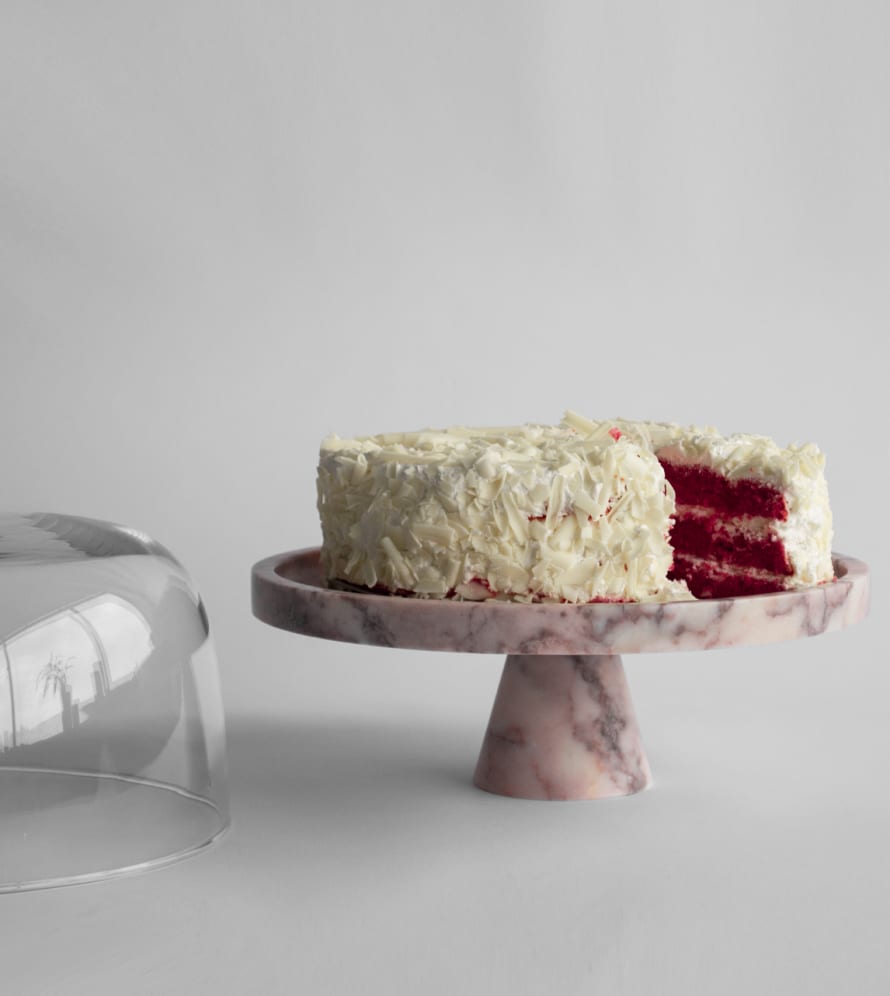 Trouva: Pink Marble Cake Stand