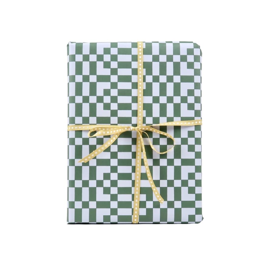 Ola 10 Sheets of Gift Wrap - Otti Forest Green & Lilac