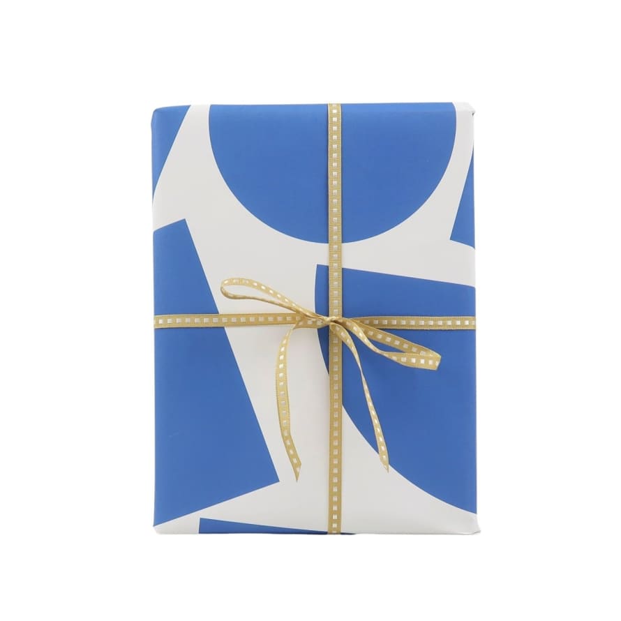 Ola 10 Sheets of Gift Wrap - Blocks Bright Blue