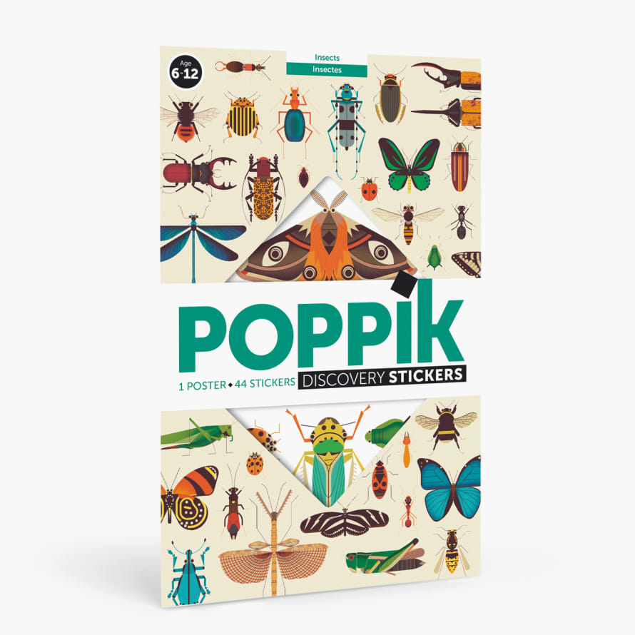 Poppik Insects Educational Sticker Poster + 44 Stickers 