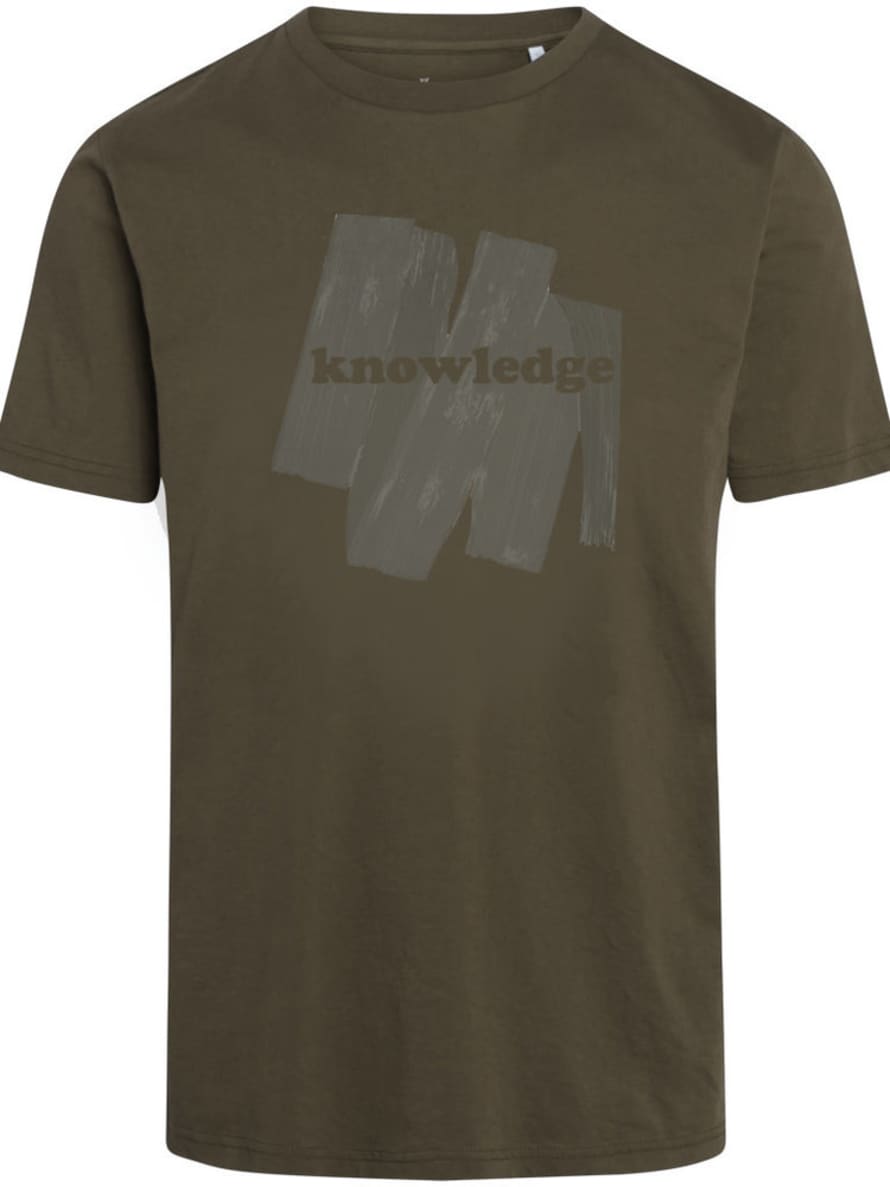Knowledge Cotton Apparel  Alder Brushed Knowledge T-shirt Forrest Night