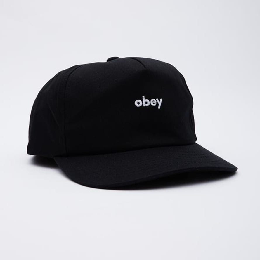 OBEY Lowercase Snapback Cap Black