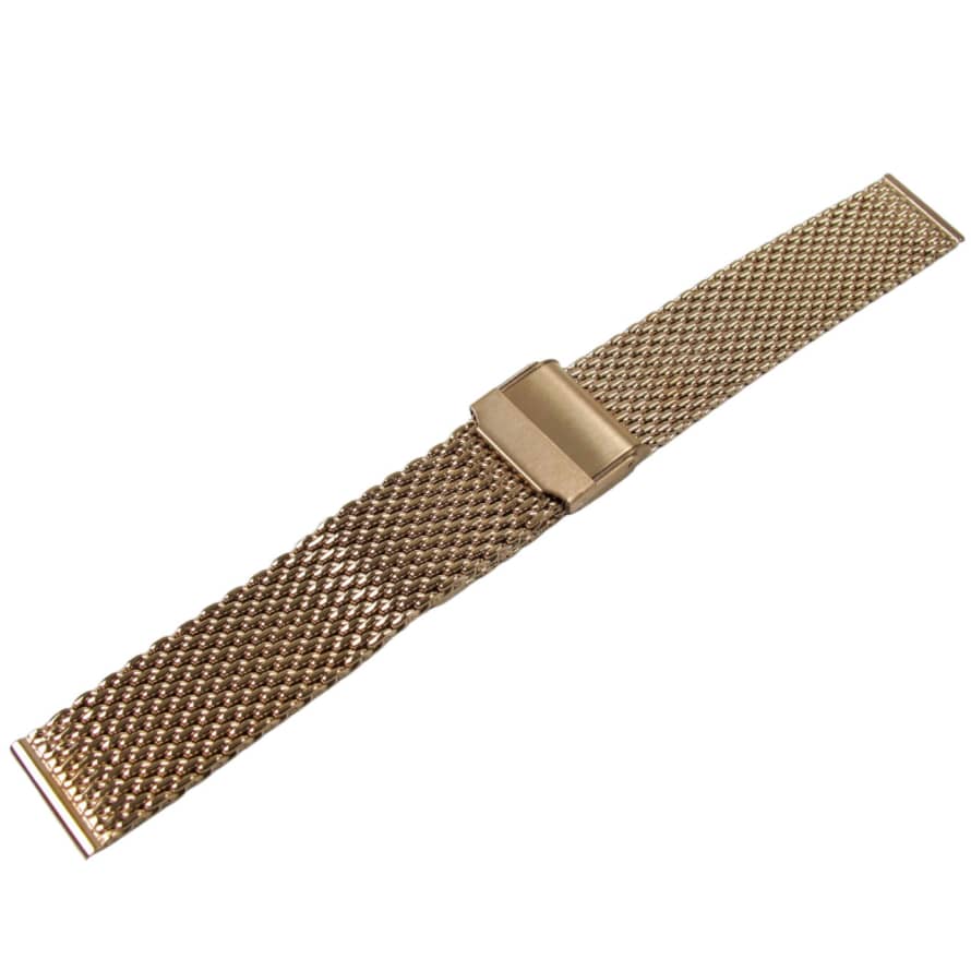 Pink Gold Plated Milanese Mesh Watch Bracelet