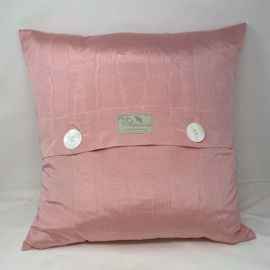Pale & Interesting Cushion Cover: Vintage 1950s Pink Moire Fabric