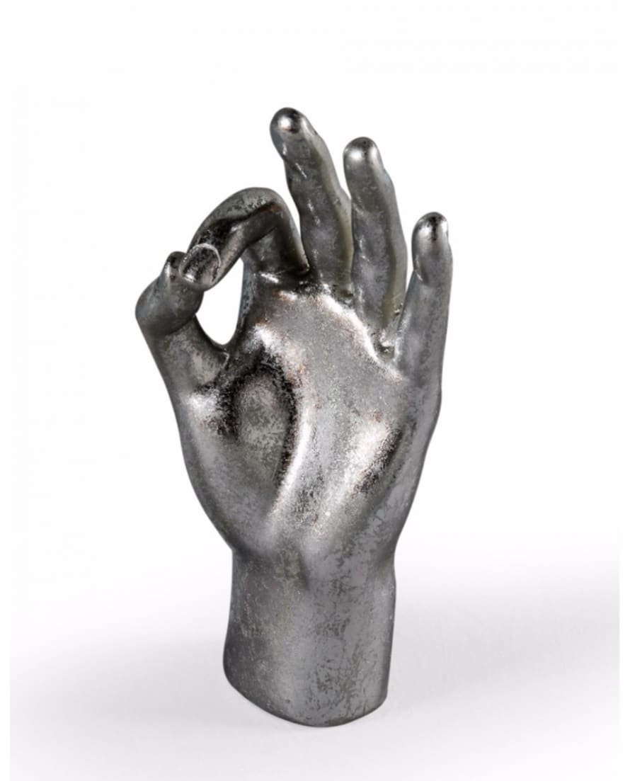 Victoria & Co. Silver Ok Hand Figure