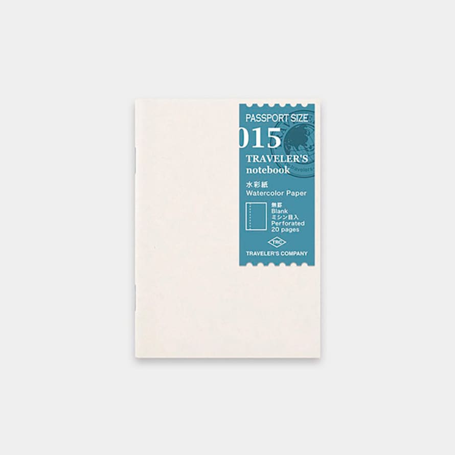 Traveler's Company Notebook Refill 015 Watercolor Paper Passport Size