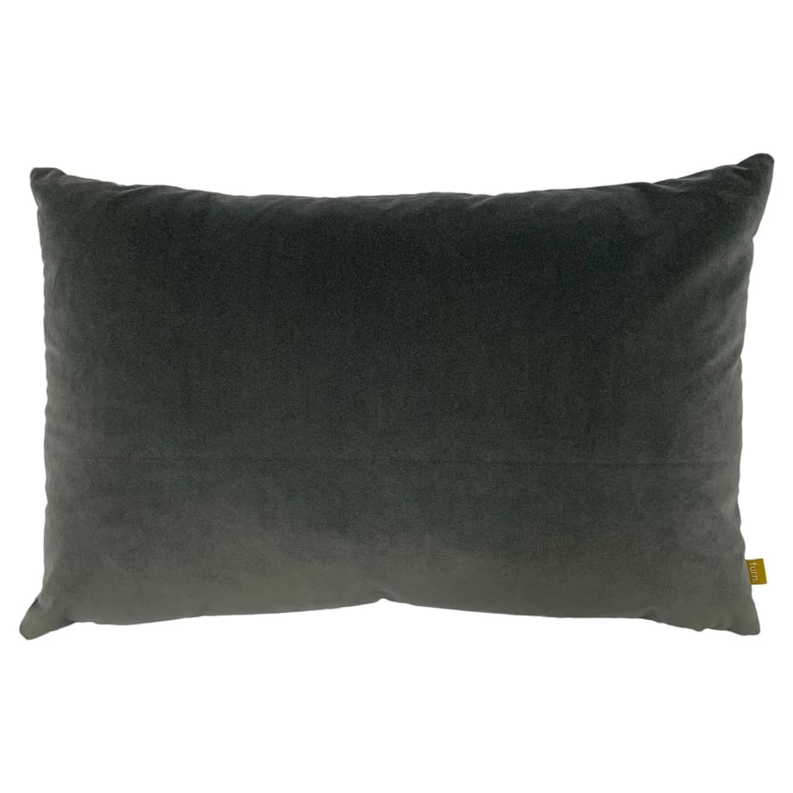 Victoria & Co. Grey Velvet Cushion 40x60