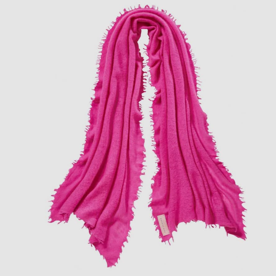 Pur Schoen Hand Felted Cashmere Soft Scarf Pink + Gift