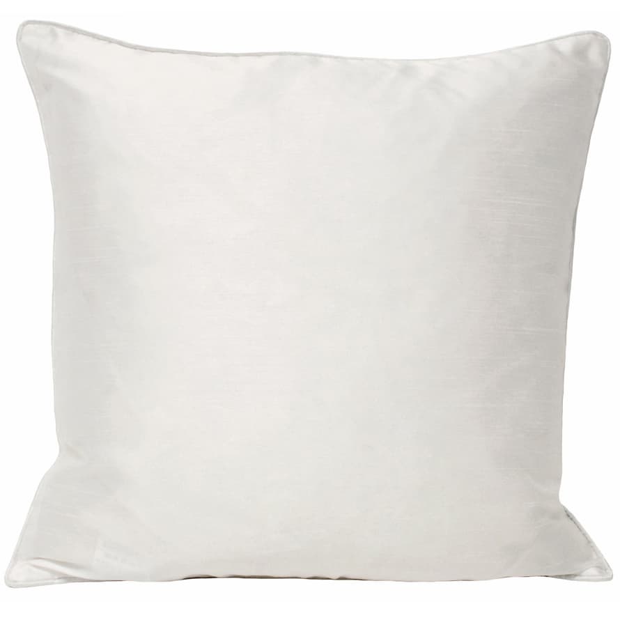 Victoria & Co. White Silk Effect Cushion 45x45