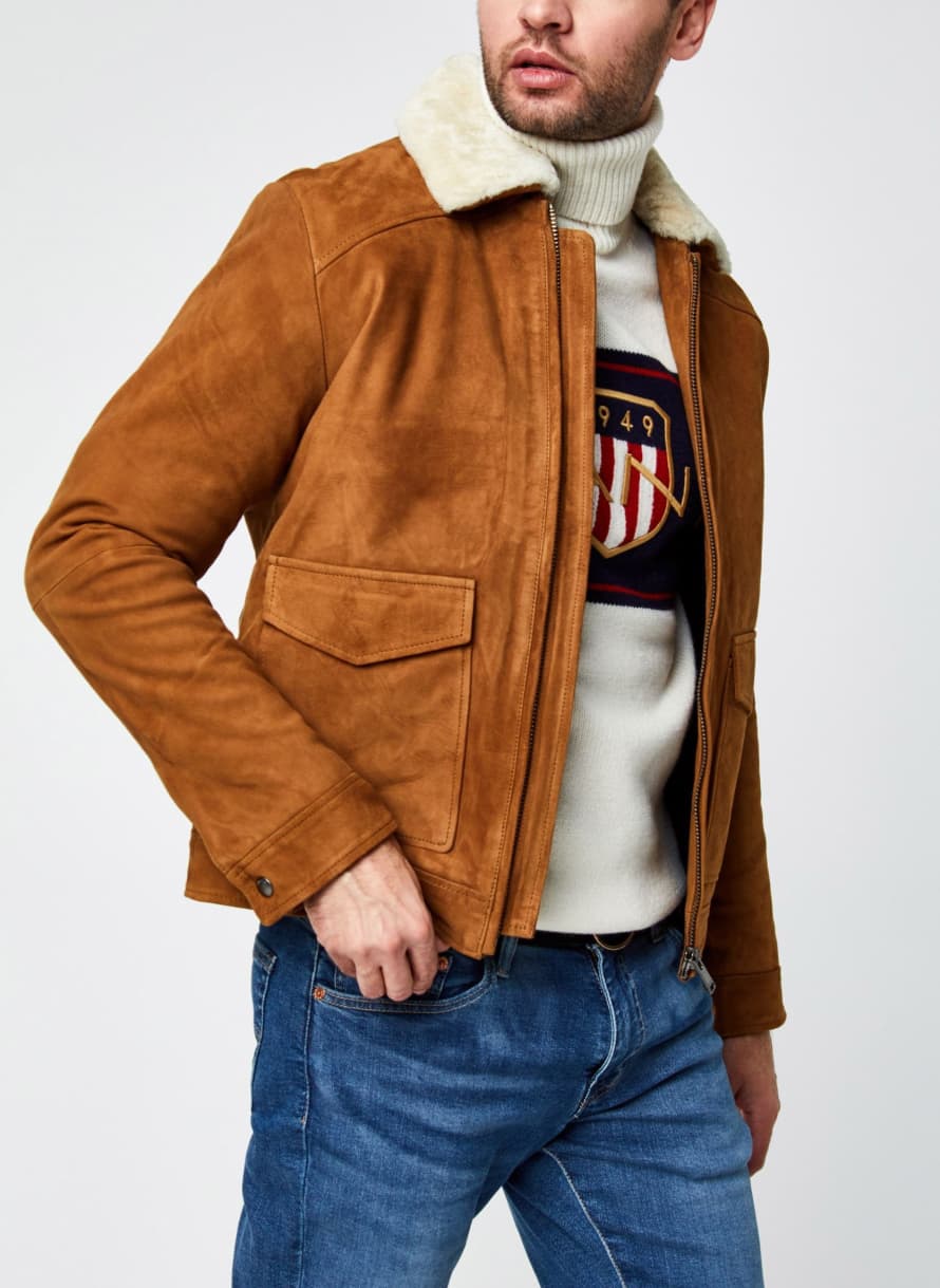 Selected Homme Selected Bomber Daim Camel