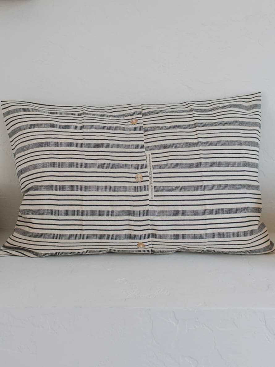 Tensira Traditional Cushion In Blue Stripe