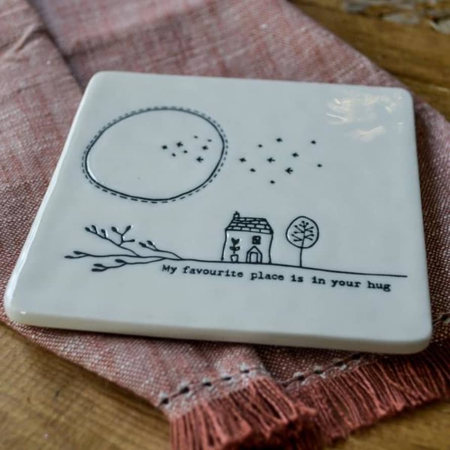 East of India Porcelain Coaster In Your Hug