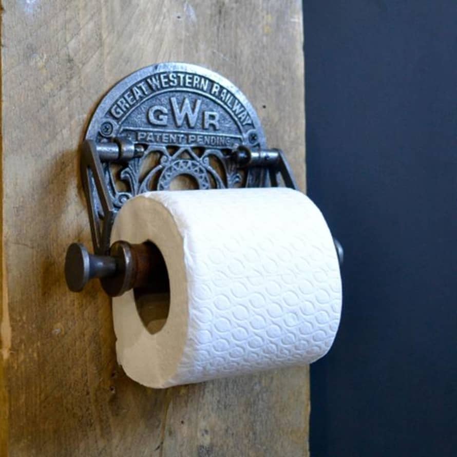 livs Toilet Roll Holder Gwr Cast Iron Wood