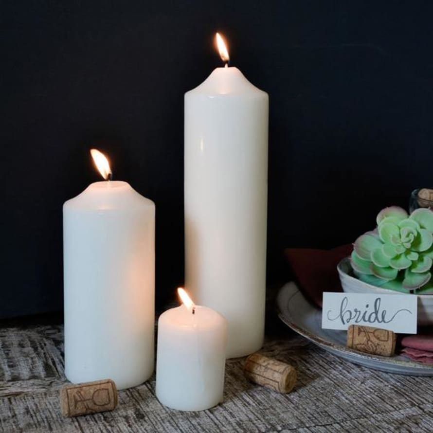 livs Overdipped Church Pillar Candle 24 X 7 Cm