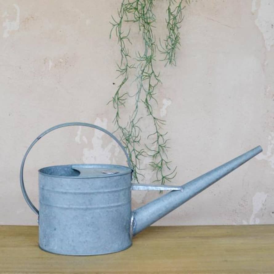 livs Galvanised Tin Watering Can With Long Spout