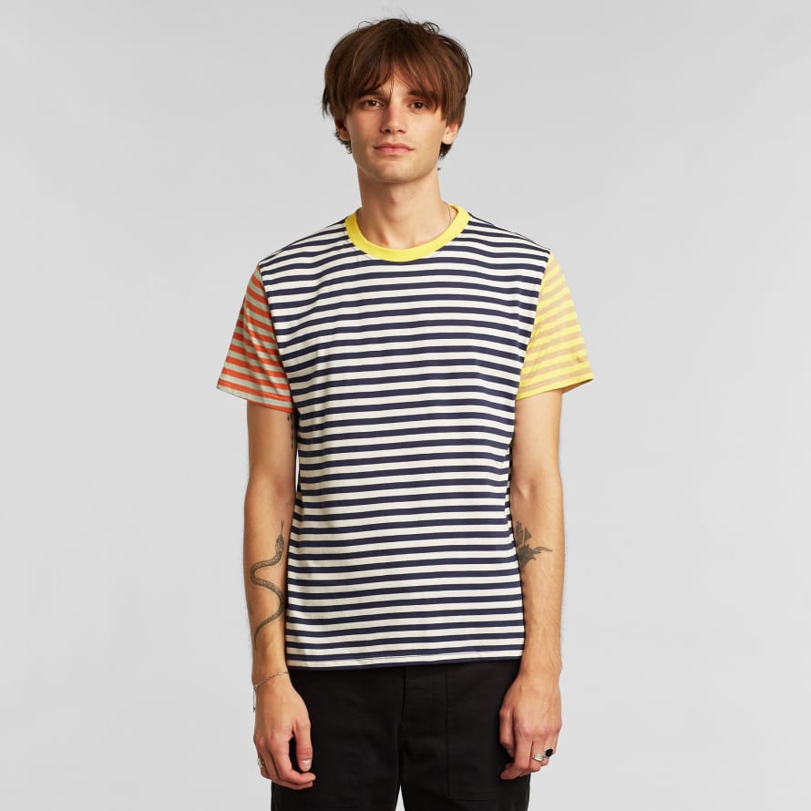dedicated T-Shirt Stockholm Block Stripes Multi Color