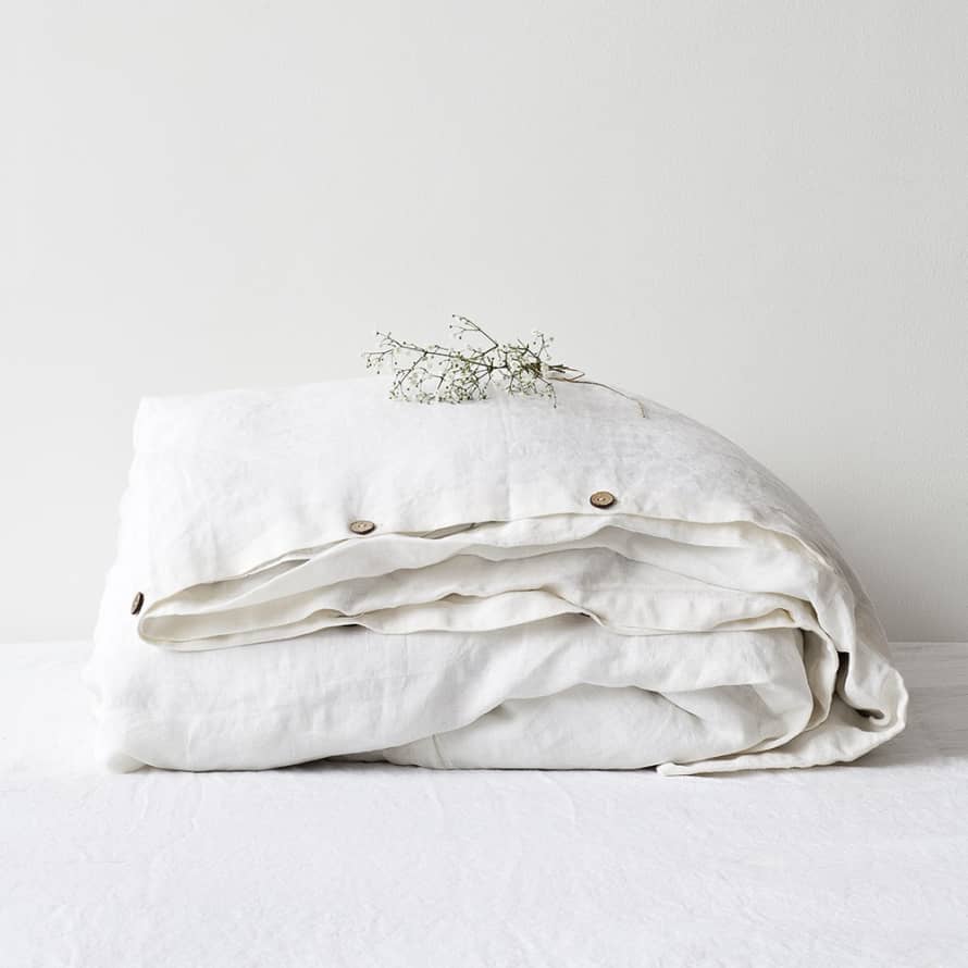Linen Tales Duvet Cover 100% Linen - White, 135x200cm