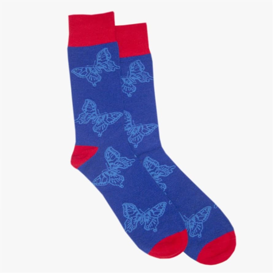 Gresham Blake Blue Butterfly Socks
