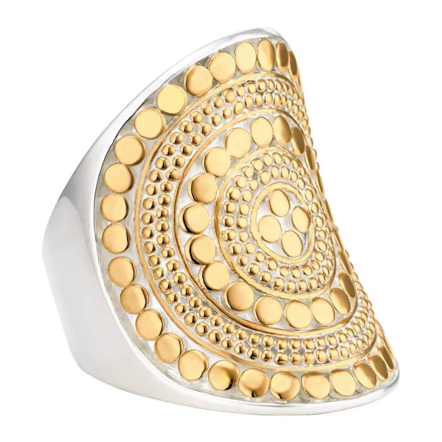 Anna Beck Gold Plated Sterling Silver Classic Saddle Ring