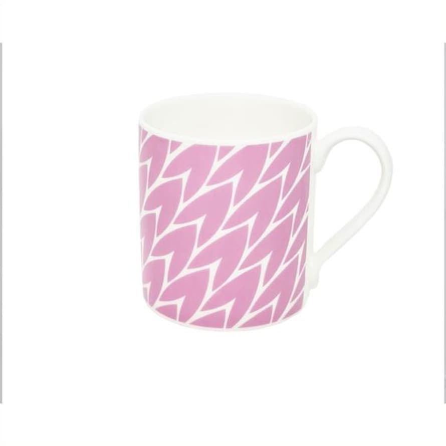 Laura Jackson Designs Leaf Print Mug Pink