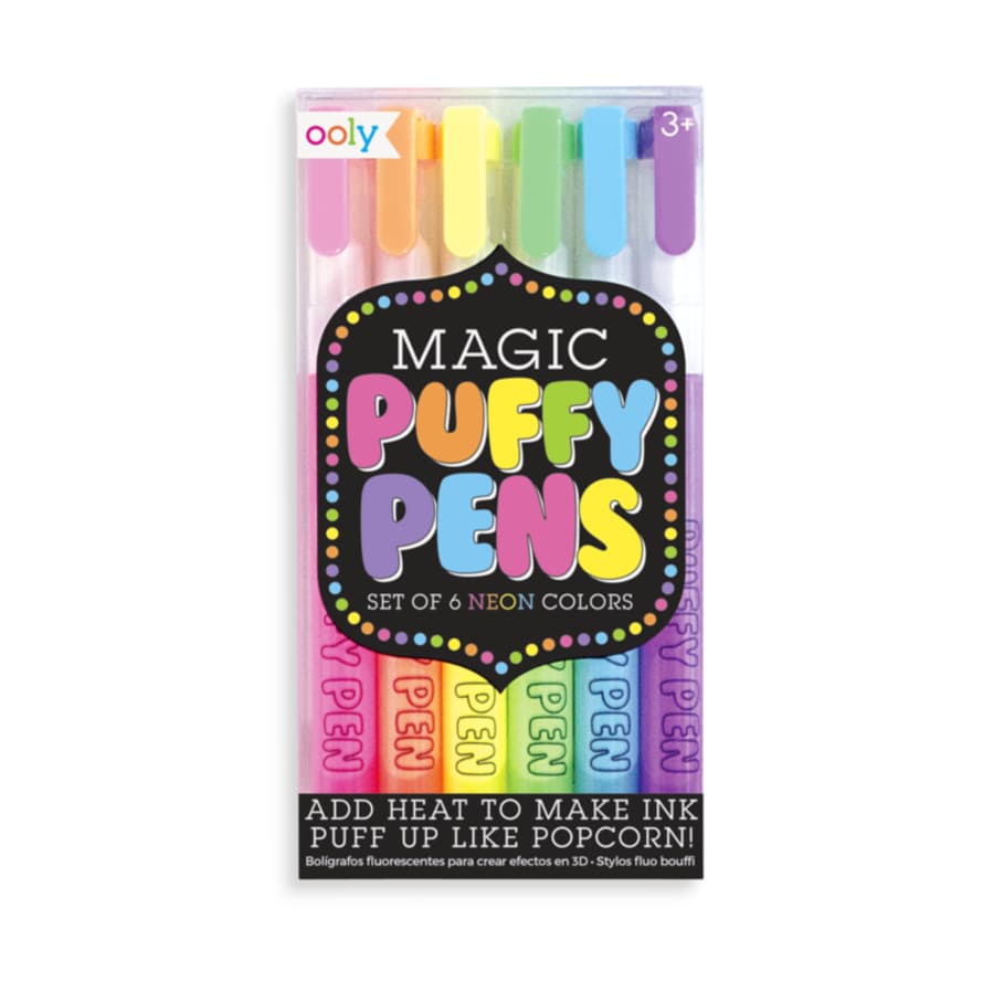 Ooly Colour Magic Neon Puffy Pens Set Of 6