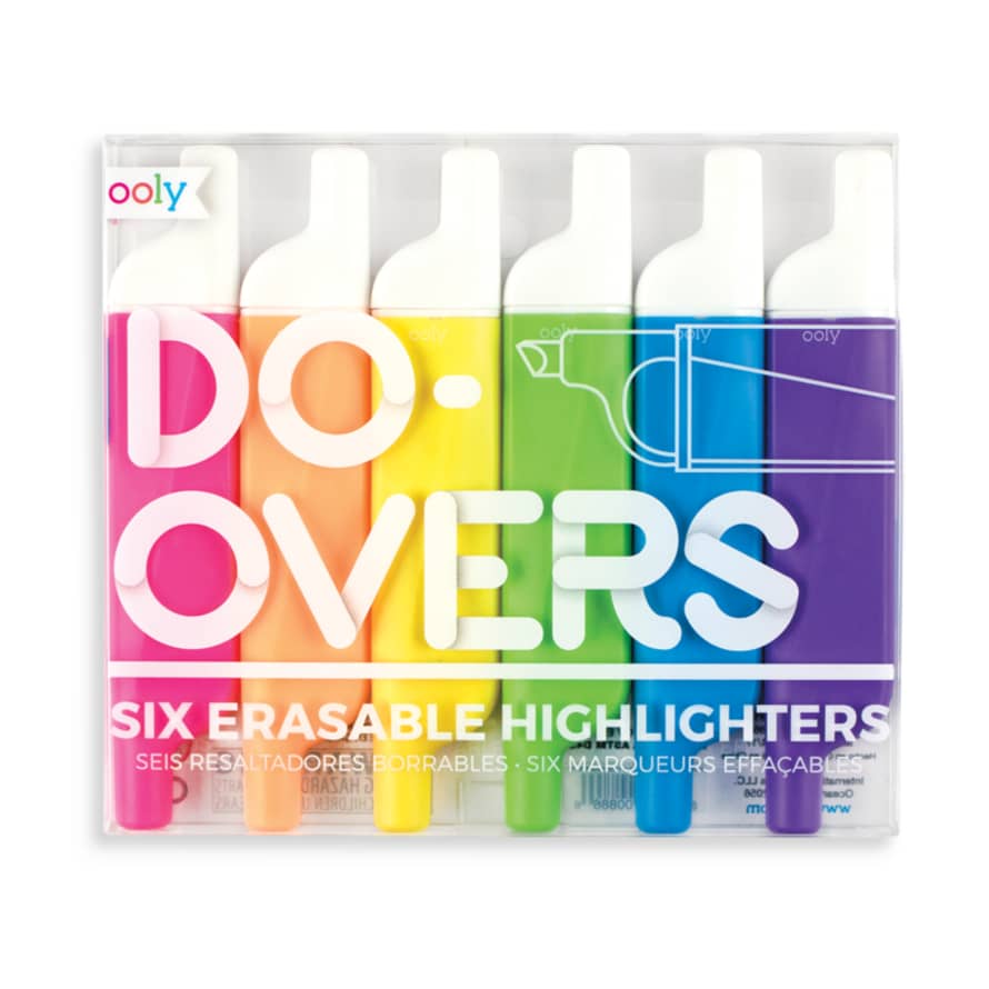 Ooly Do Overs Erasable Highlighter Set Of 6