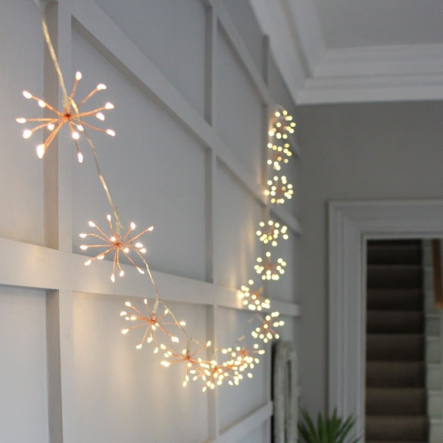 Lightstyle London Starburst Copper Indoor/Outdoor Light Chain, Mains 