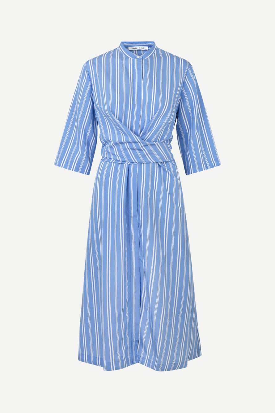 Trouva: Sylvia Shirt Dress Bold Blue Stripe