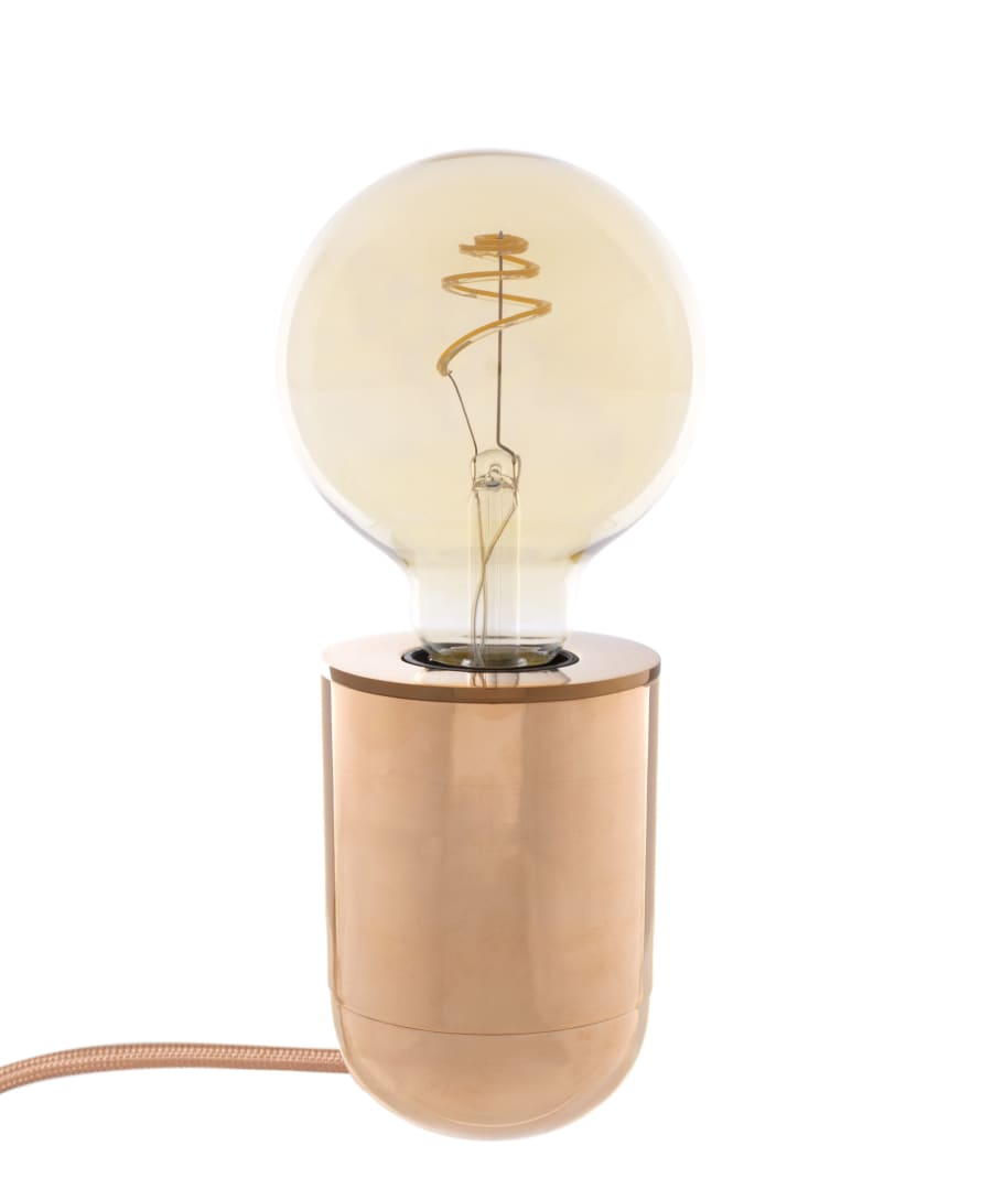 Pop Corn Polished Copper Table and Wall Lamp