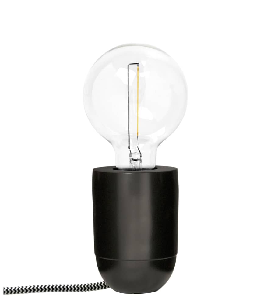 Matt Black and White Table and Wall Lamp