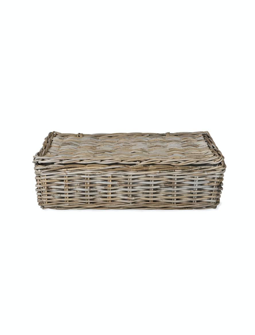 Garden Trading Bembridge Rattan Storage Basket with Lid - Large