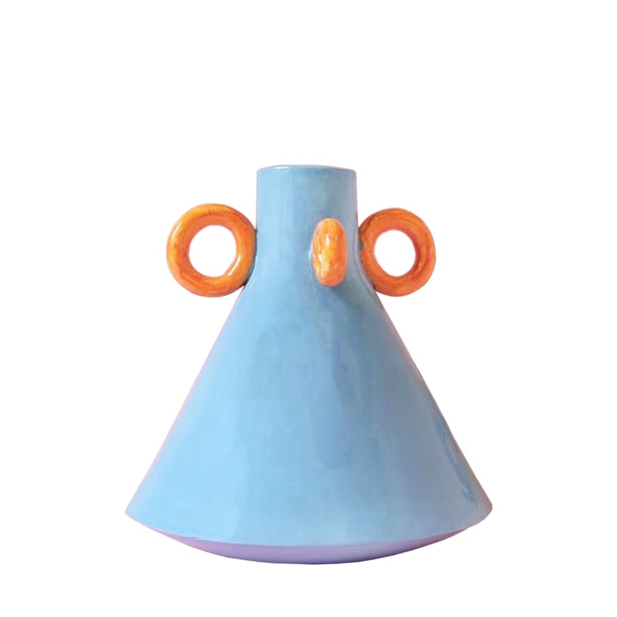 Arianna De Luca Ramina Blue Handmade Ceramic Vase