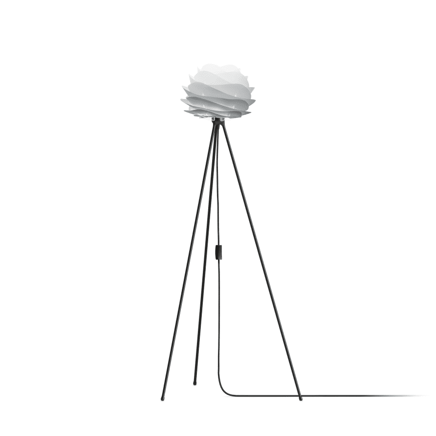 UMAGE Mini Misty Grey Carmina Floor Lamp with BlackTripod