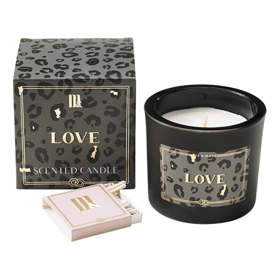 Me&Mats Crazy Leopard Luxury Scented Candle with Matches