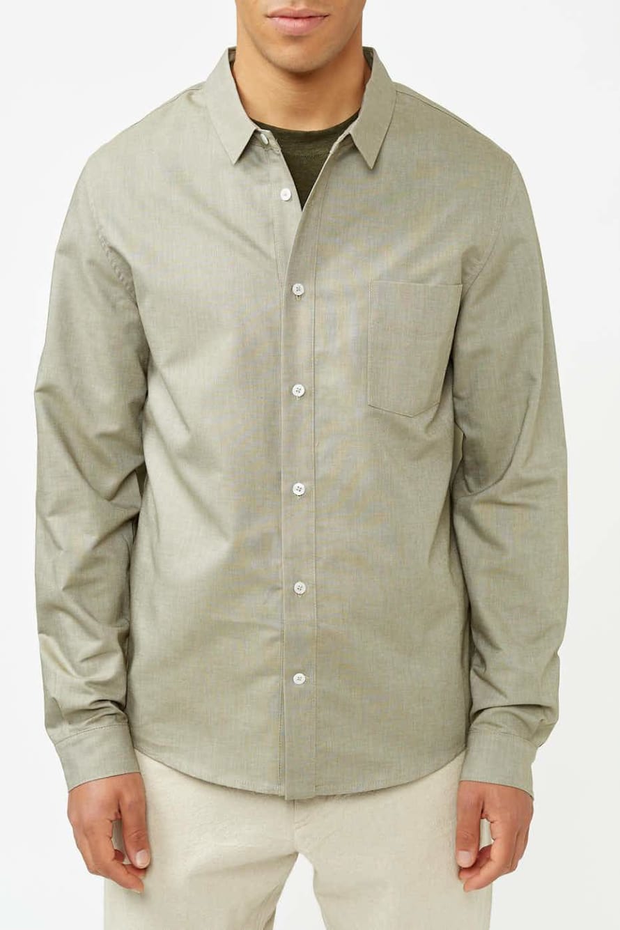 About Companions Dusty Olive Simon Eco Oxford Shirt