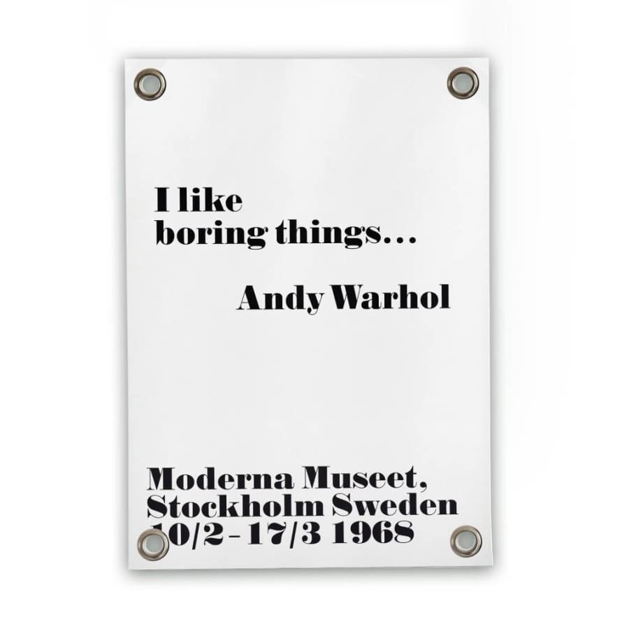 Villa Madelief 50 x 70cm I Like Boring Things Andy Warhol Garden Poster