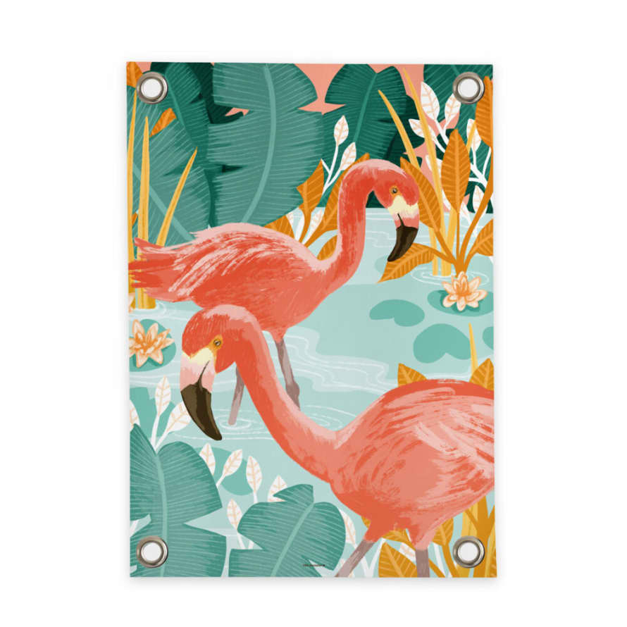Villa Madelief 50x70cm Flamingo Garden Poster