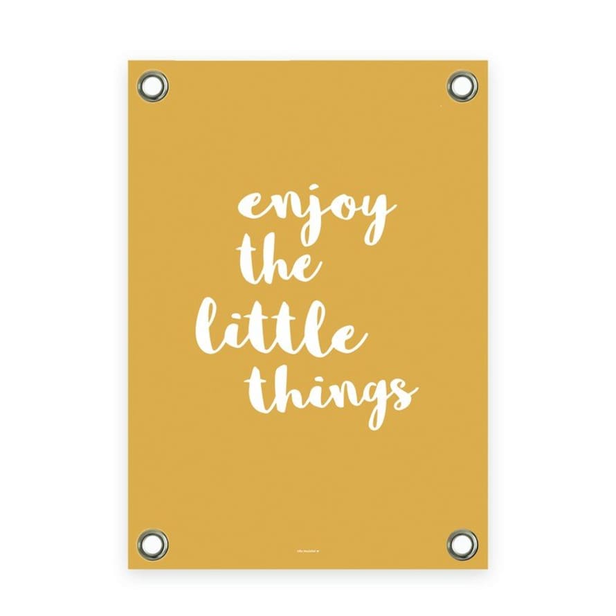 Villa Madelief 50x70cm Yellow White Enjoy The Little Things Garden Poster