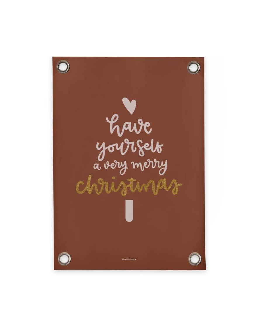 Villa Madelief 50x70cm Brown Have Yourself A Very Merry Christmas Garden Poster