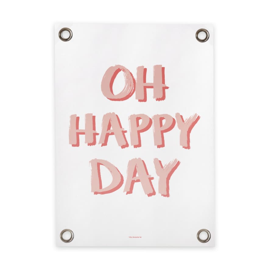 Villa Madelief 70x100cm Tuin Poster Wit Roze Happy Day